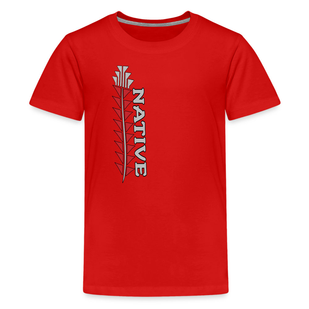 Native Sturgeon Vertical Kids' Premium T-Shirt - red