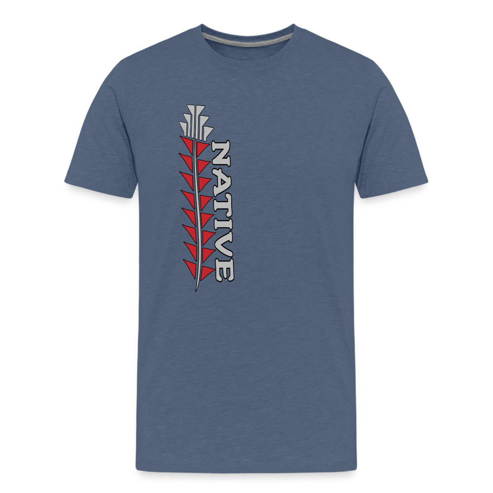 Native Sturgeon Vertical Kids' Premium T-Shirt - heather blue