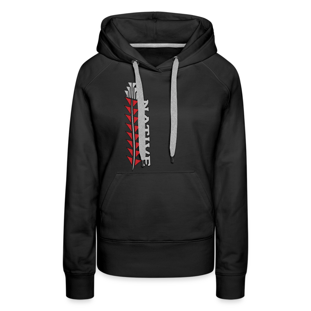 Native Sturgeon Vertical Women’s Premium Hoodie - black
