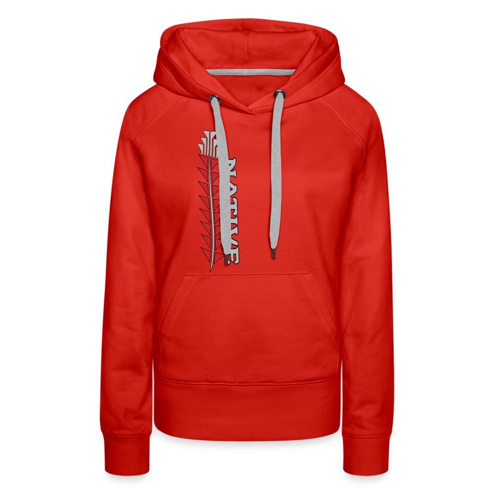 Native Sturgeon Vertical Women’s Premium Hoodie - red