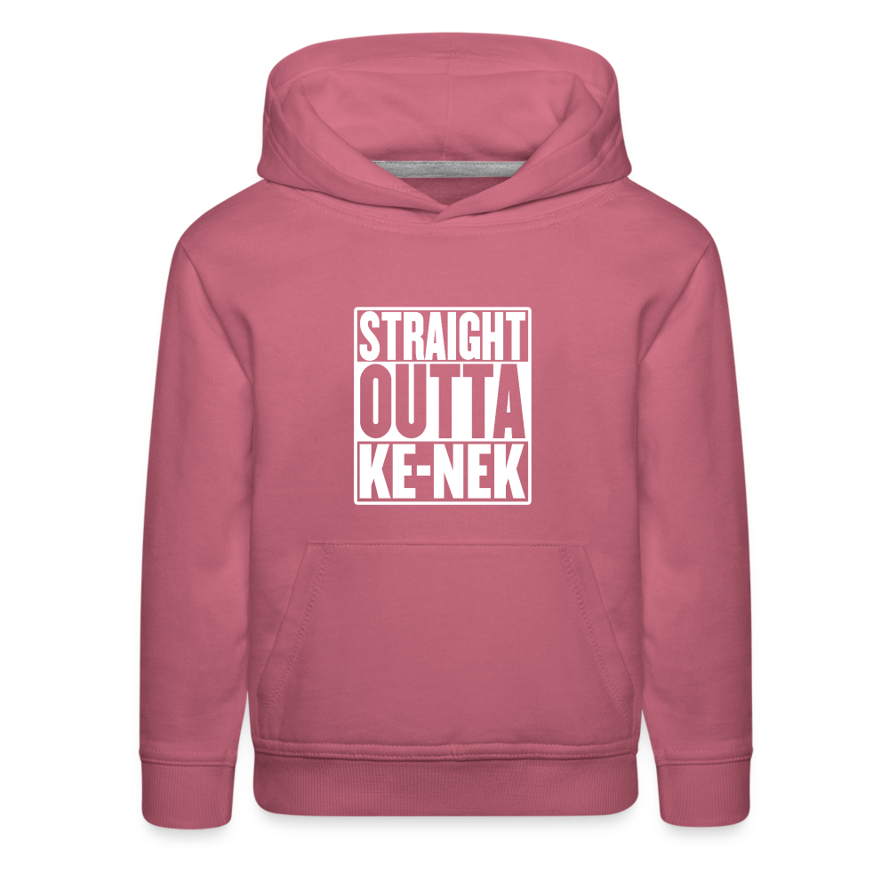 Straight Outta Ke-nek Kids‘ Premium Hoodie - mauve