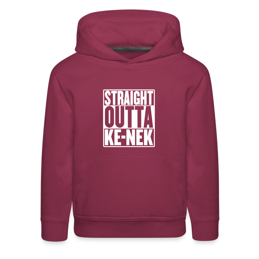 Straight Outta Ke-nek Kids‘ Premium Hoodie - burgundy