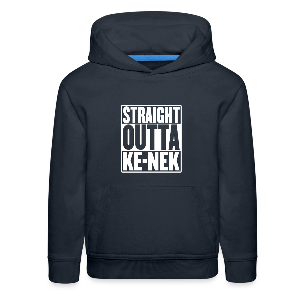 Straight Outta Ke-nek Kids‘ Premium Hoodie - navy