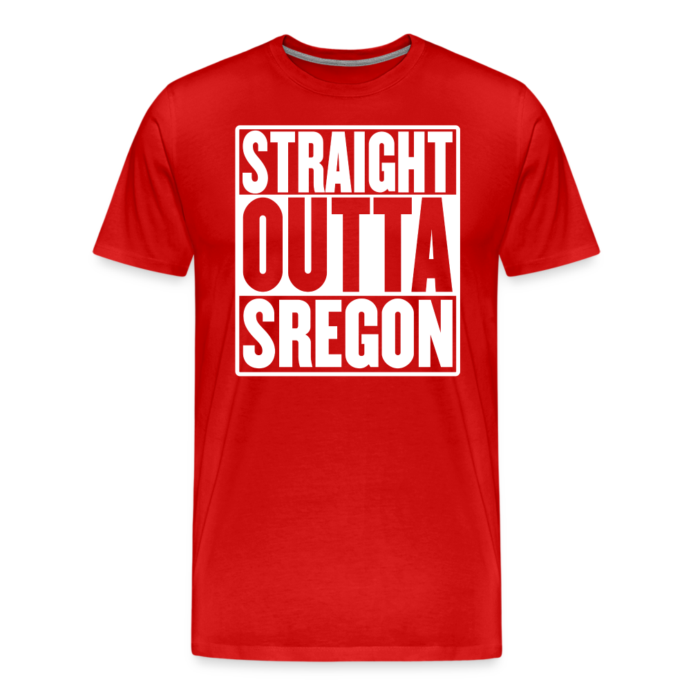 Straight Outta Sregon Men's Premium T-Shirt - red
