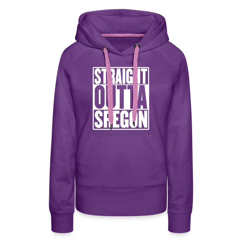 Straight Outta Sregon Women’s Premium Hoodie - purple