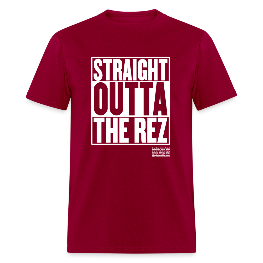 Straight Outta The Rez Unisex Classic T-Shirt - dark red