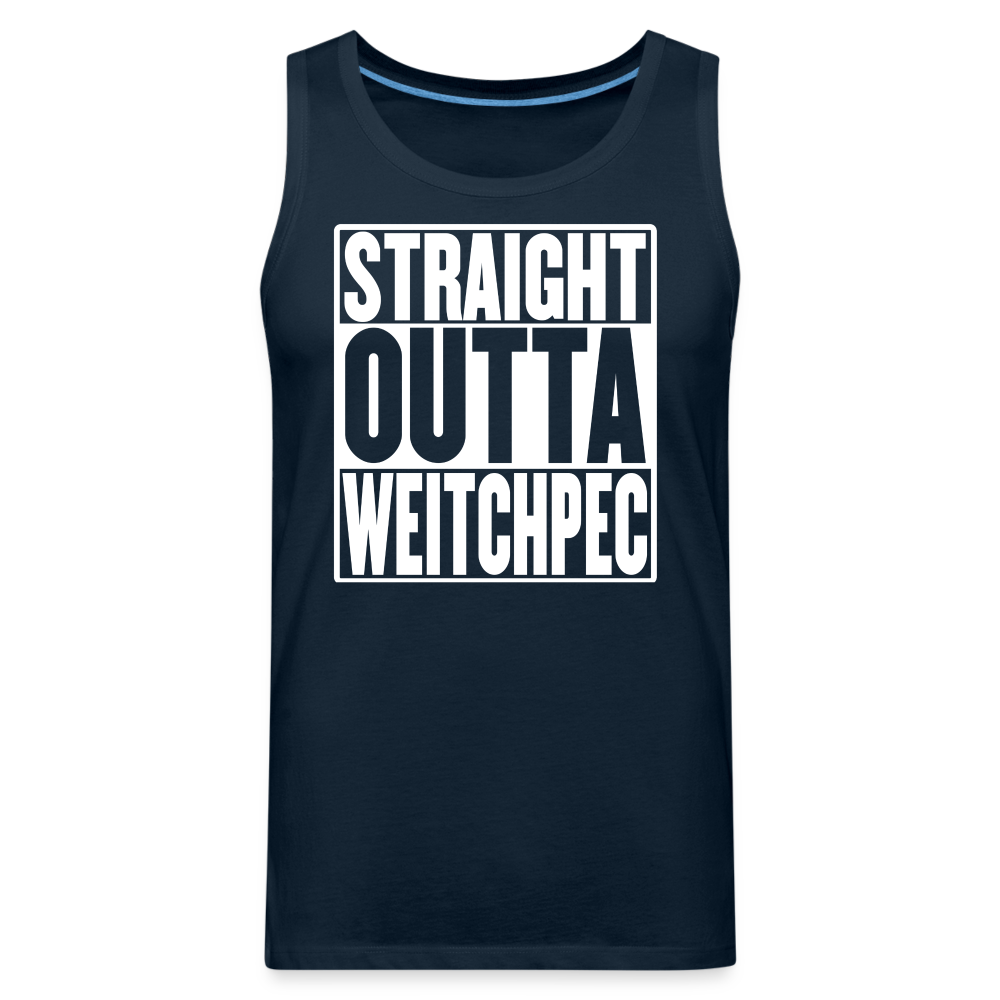 Straight Outta Weitchpec Men’s Premium Tank - deep navy