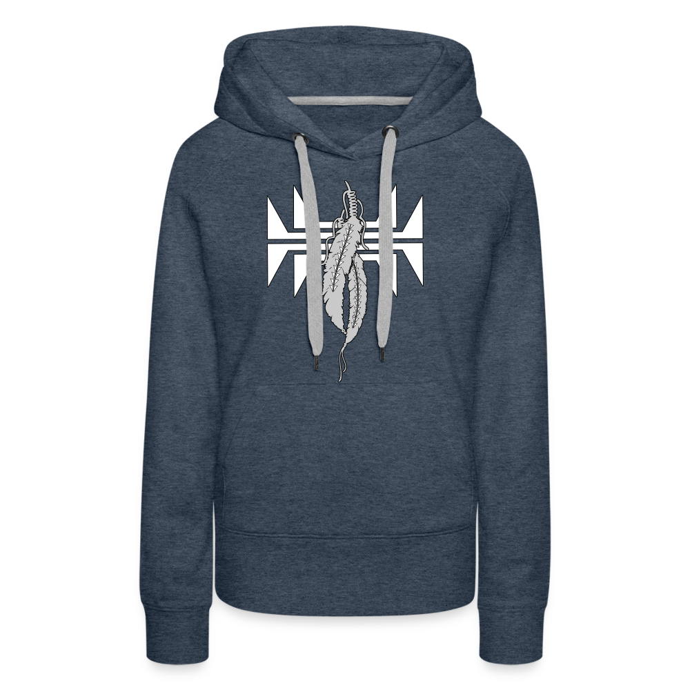 Sturgeon Feathers Women’s Premium Hoodie - heather denim