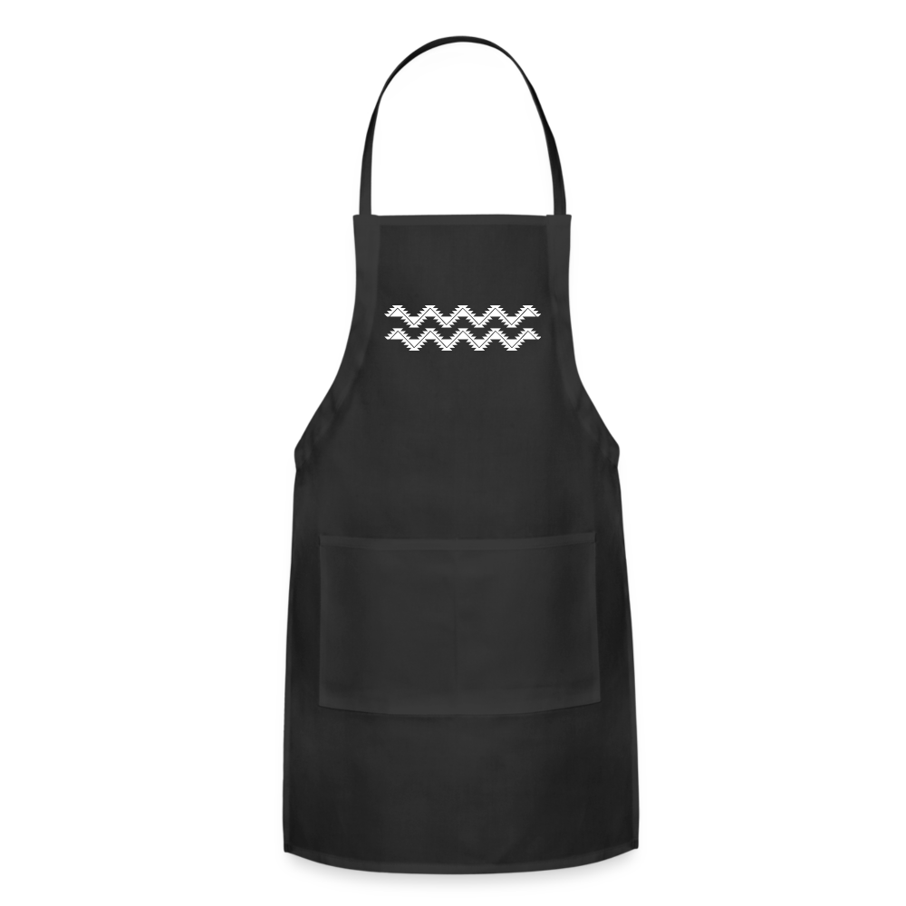 Swallowtail Adjustable Apron - black