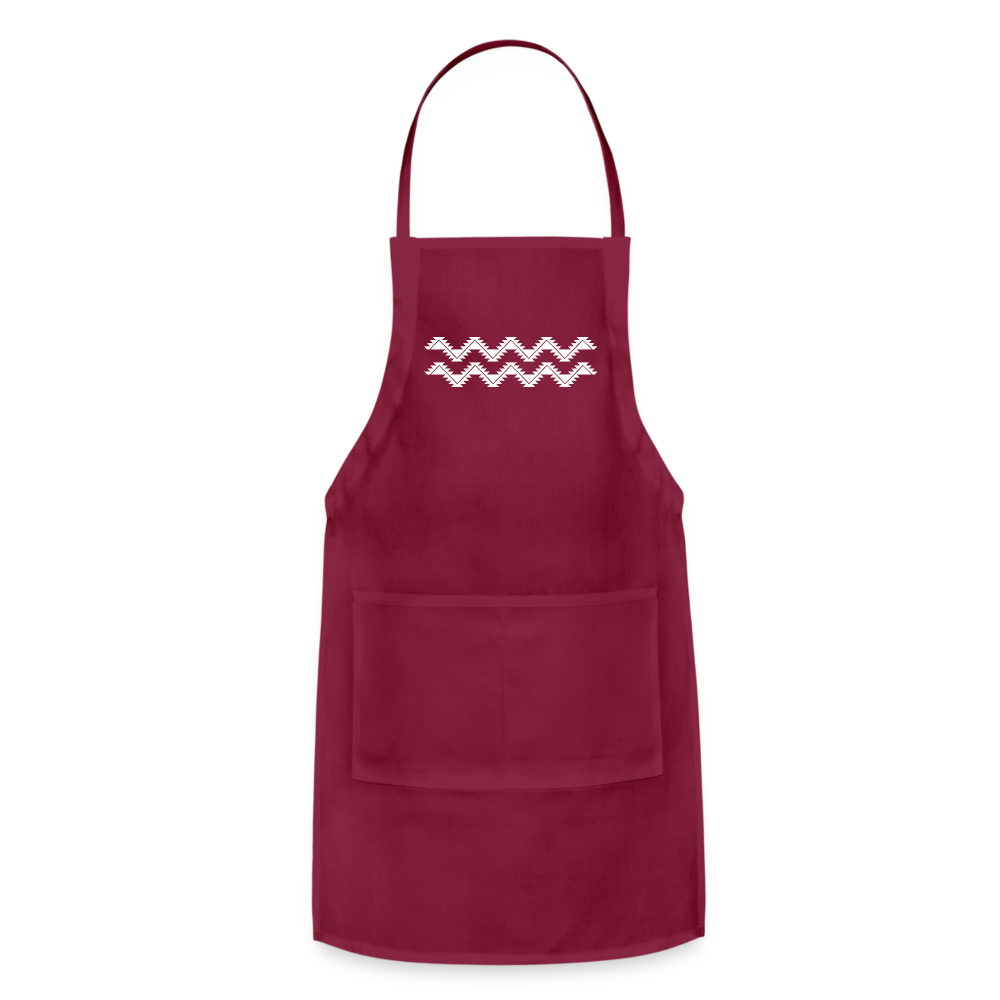 Swallowtail Adjustable Apron - burgundy