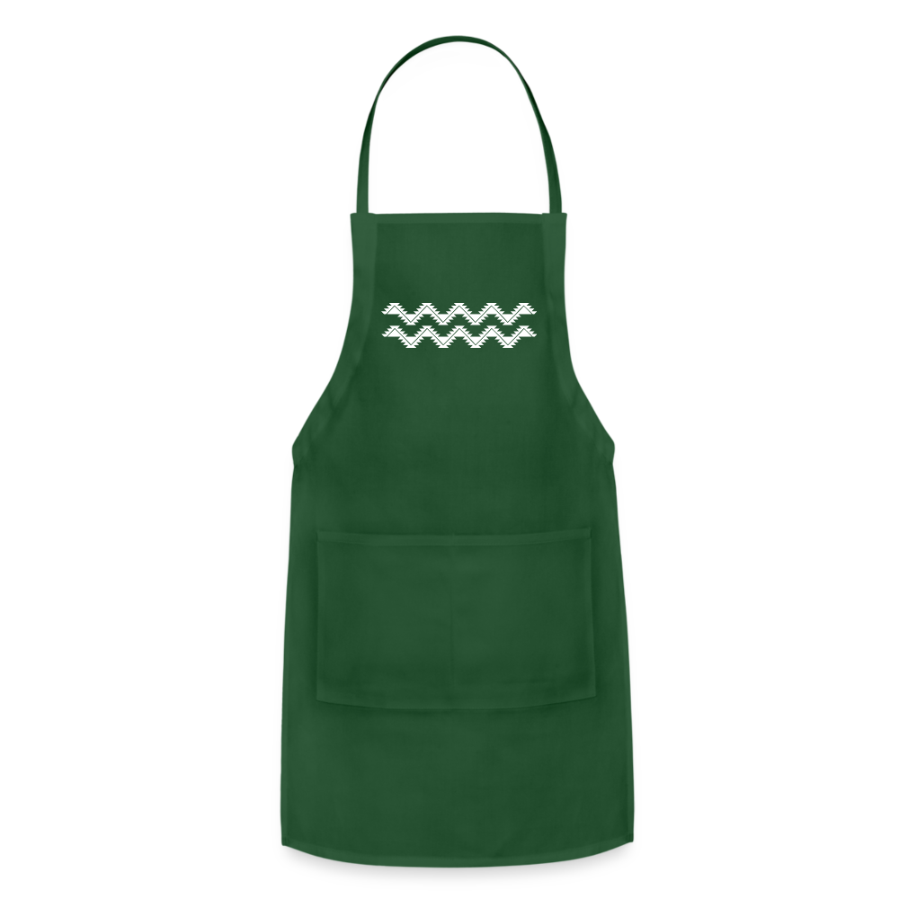 Swallowtail Adjustable Apron - forest green