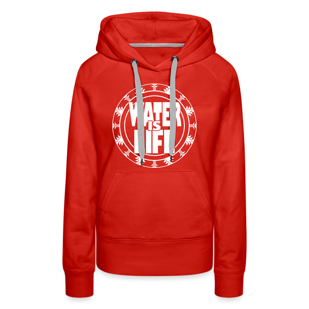 Water Is Life Women’s Premium Hoodie - red