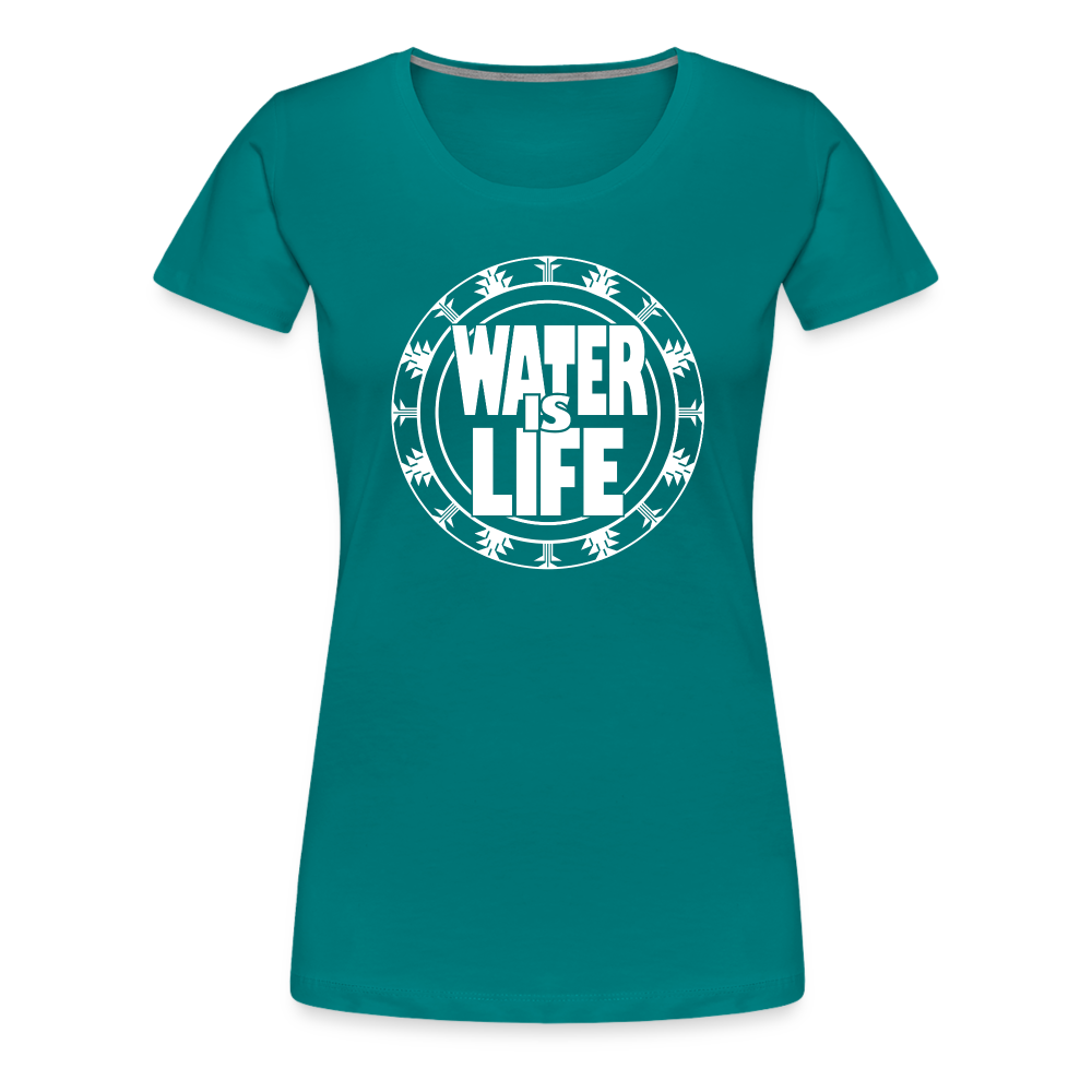Water Is Life Women’s Premium T-Shirt - teal