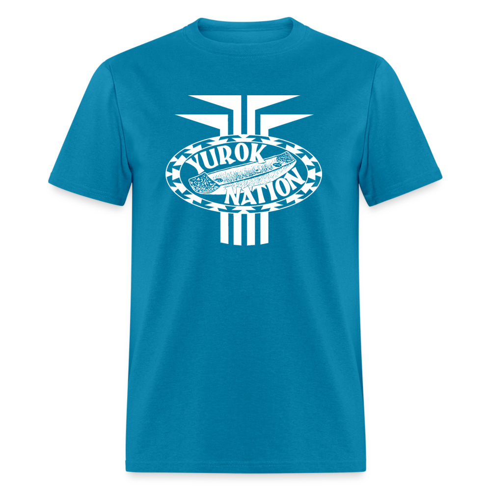 Yurok Nation Redwood Canoe Classic T-Shirt - turquoise