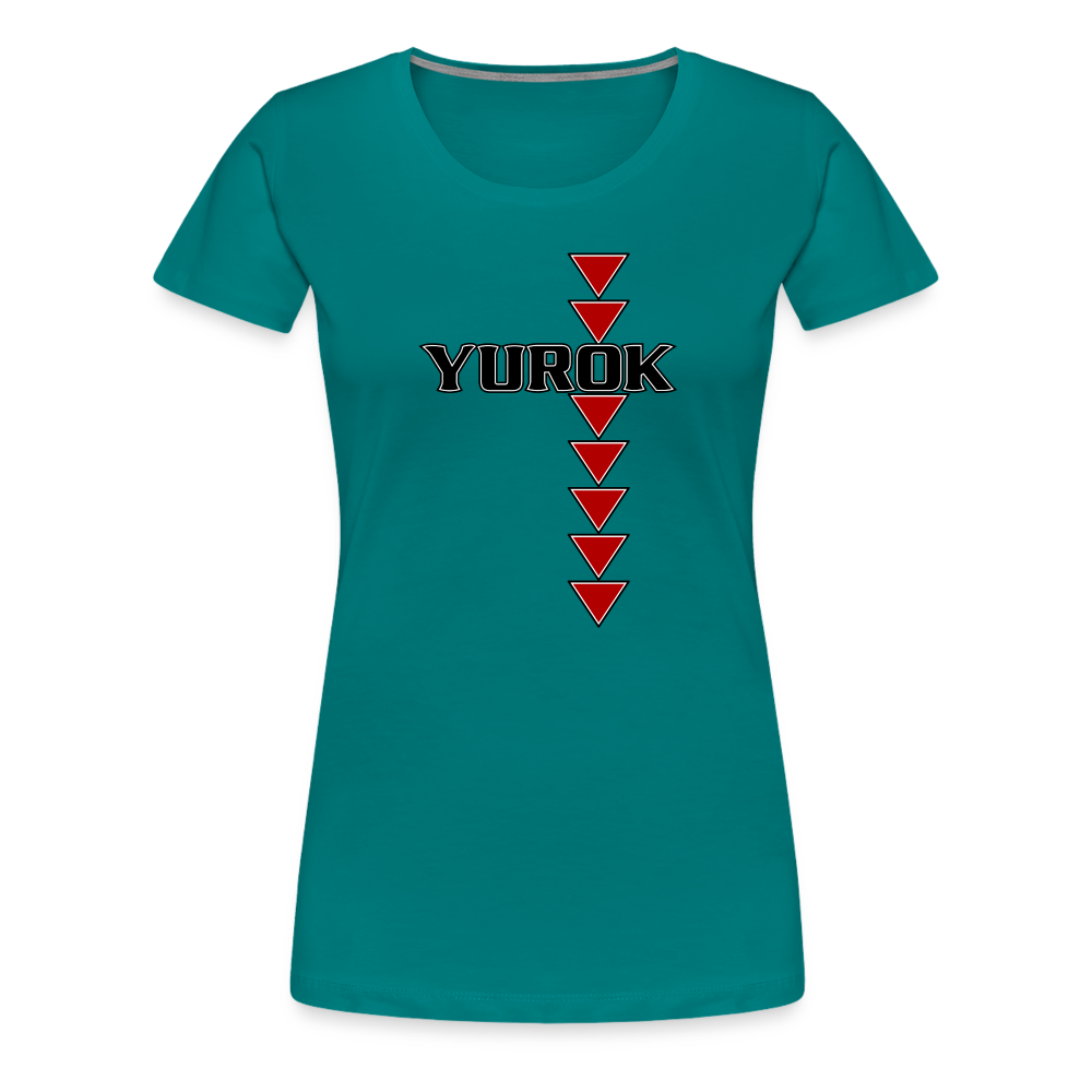 Yurok Sturgeon Back Women’s Premium T-Shirt - teal