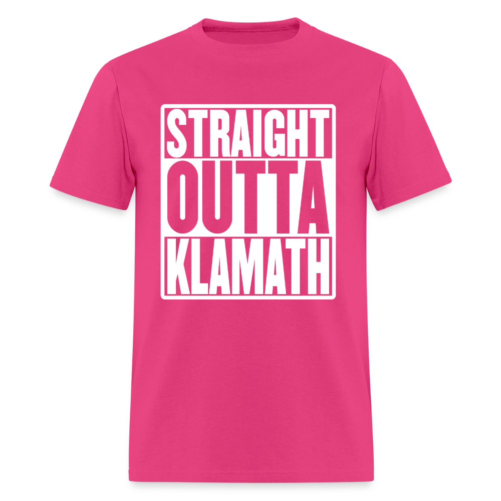 Straight Outta Klamath Men's T-Shirt - fuchsia