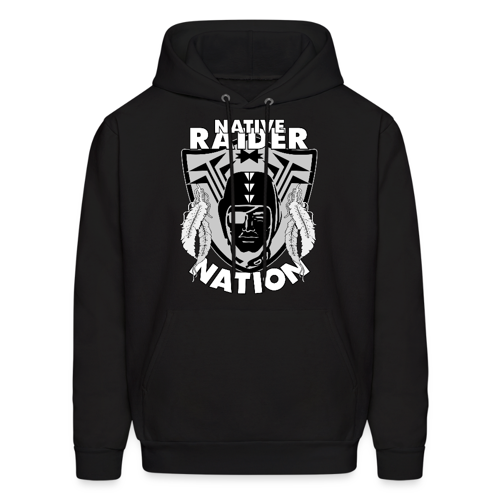 Native Raider Unisex Lightweight Terry Hoodie - black