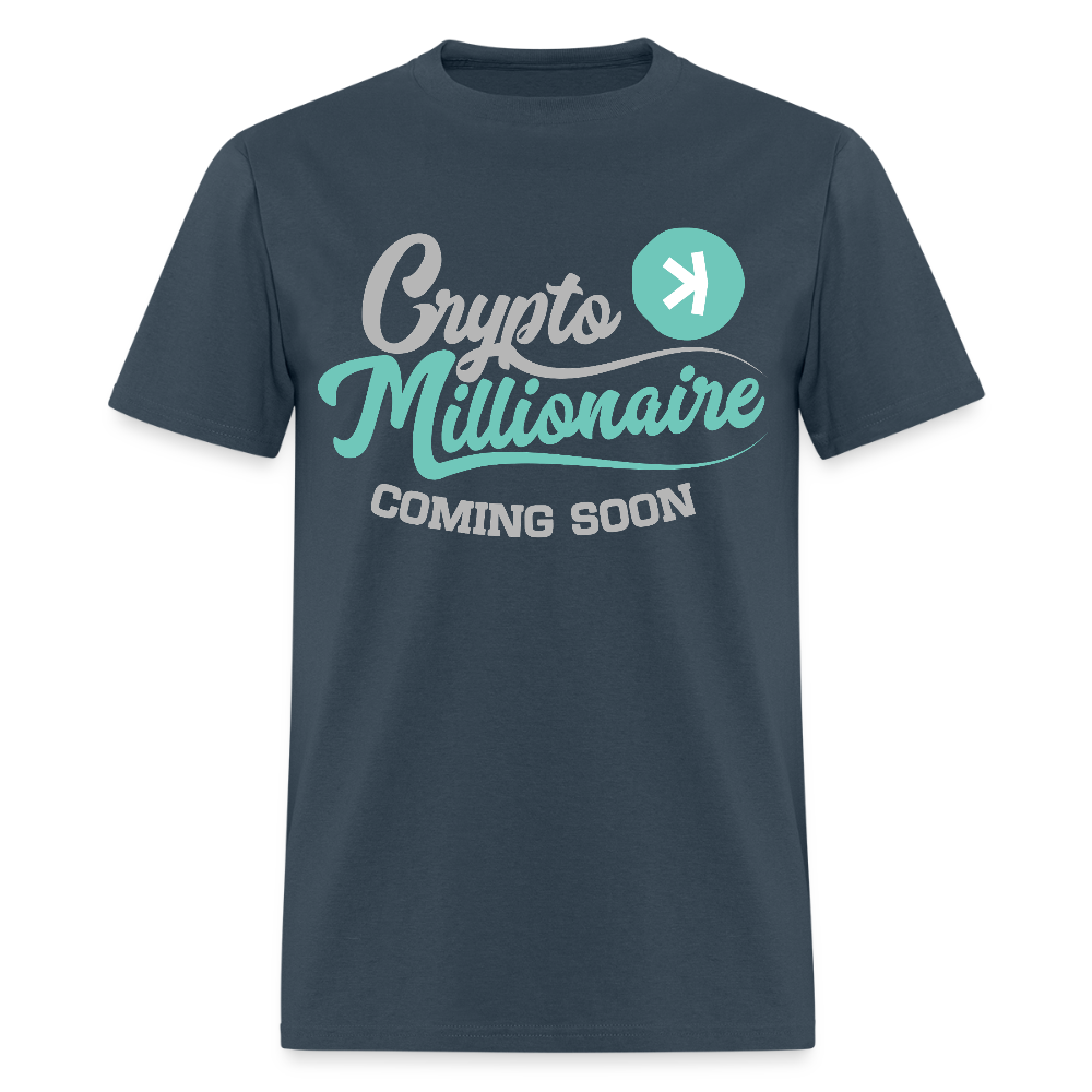 Crypto Millionaire Coming Soon Kaspa Logo -  blue dusk