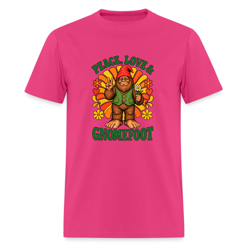 Peace Love and Gnomefoot Men's T-Shirt - fuchsia