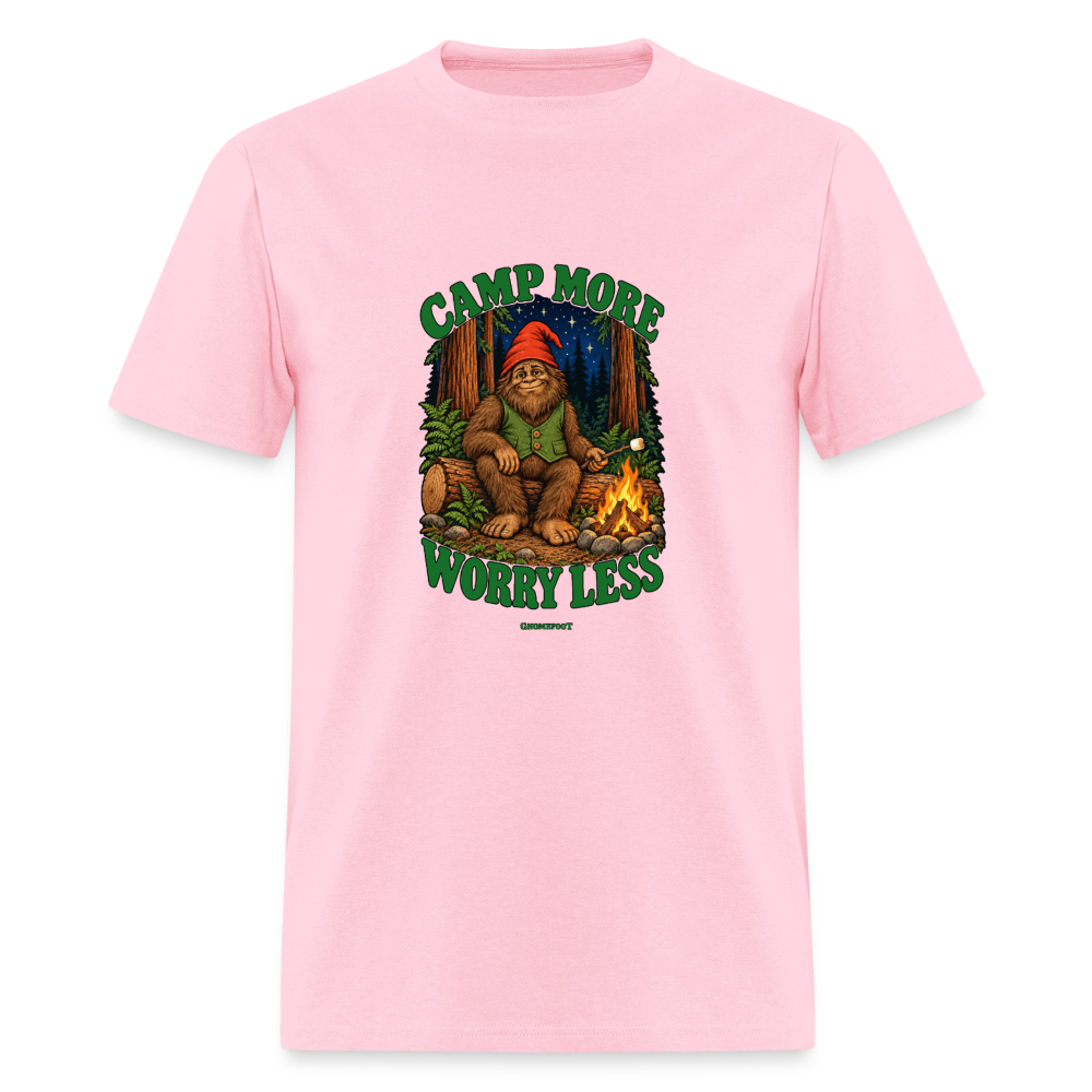 Camp More Worry Less Gnomefoot Men's T-Shirt - pink