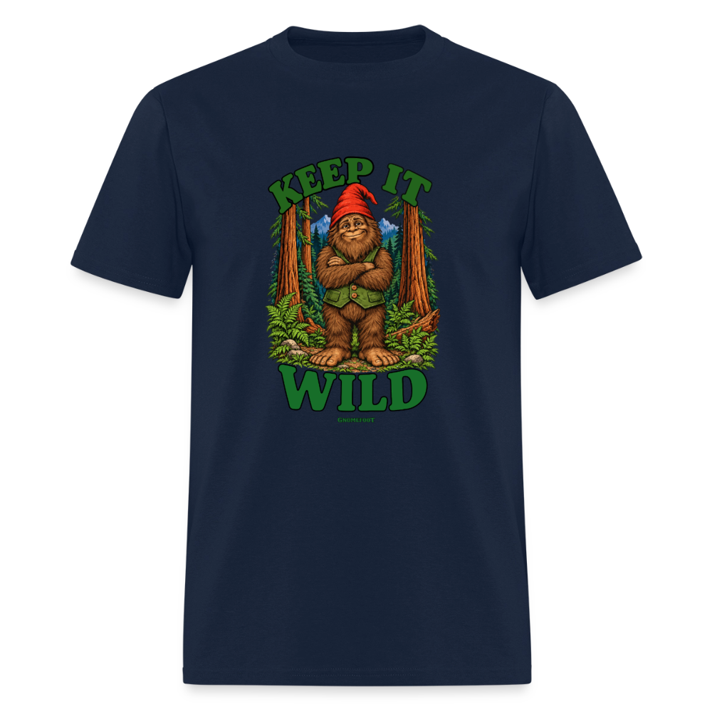 Keep It Wild Gnomefoot Men's T-Shirt - navy
