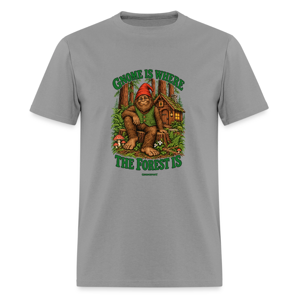 Gnome Is Where The Forest Is Gnomefoot Men's T-Shirt - rock