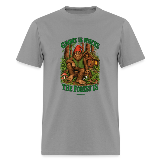 Gnome Is Where The Forest Is Gnomefoot Men's T-Shirt - rock