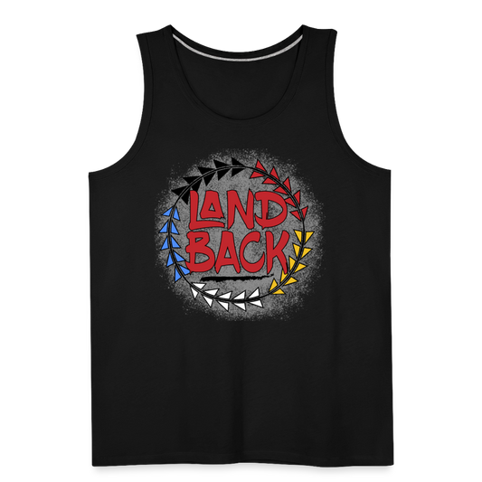 #LandBack Men’s Premium Tank - black