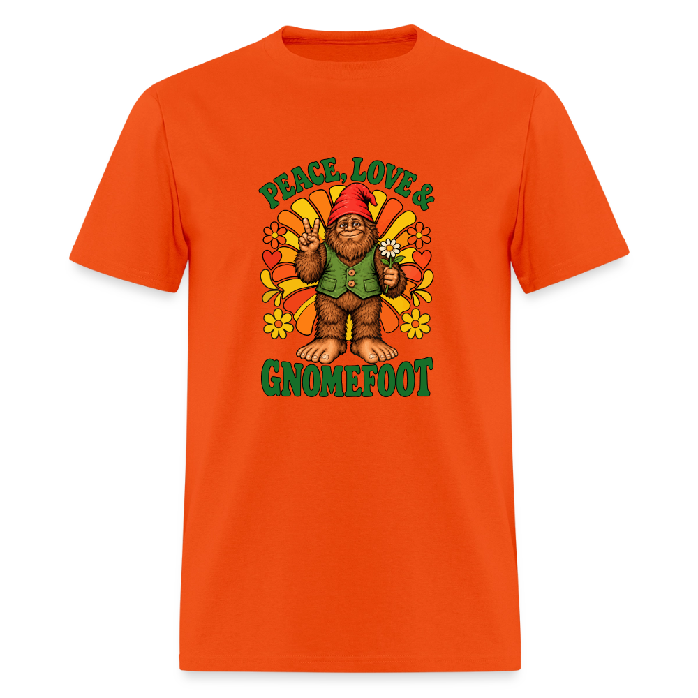 Peace Love and Gnomefoot Men's T-Shirt - orange