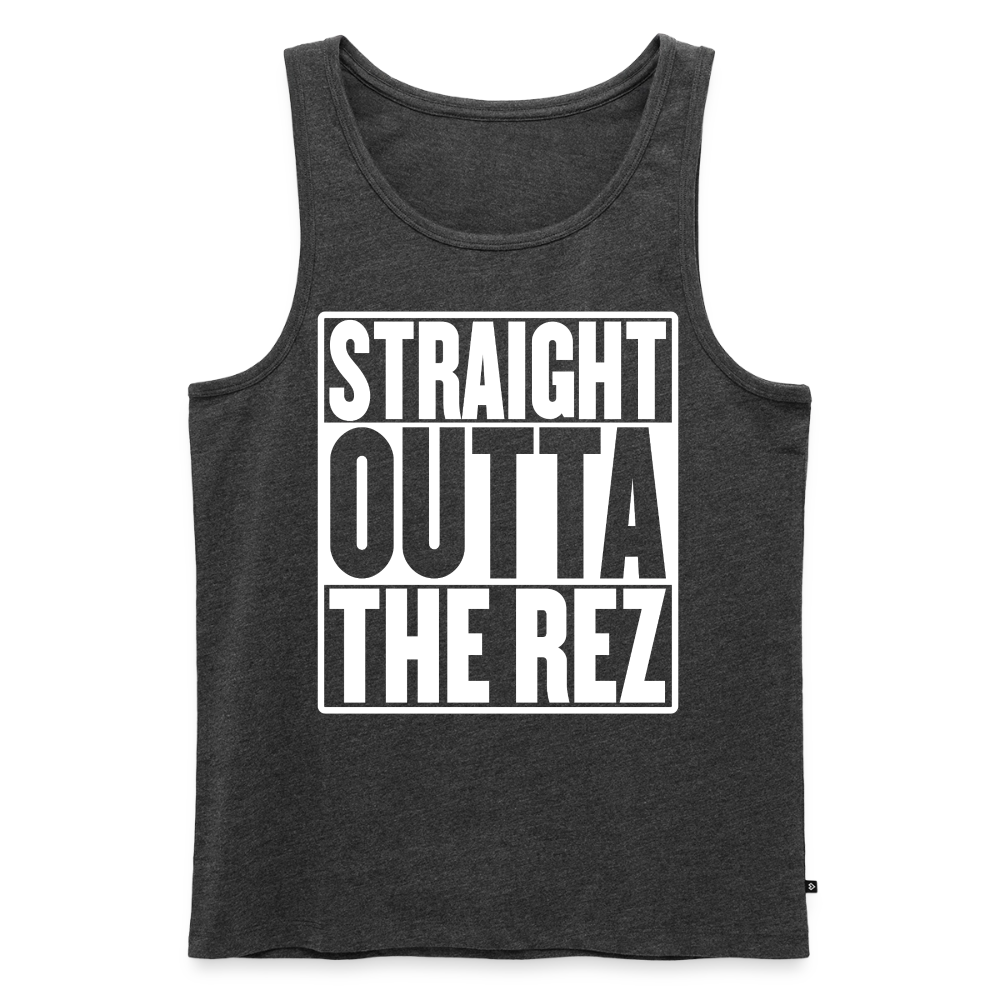Straight Outta The Rez Men’s Premium Tank - heather anthracite