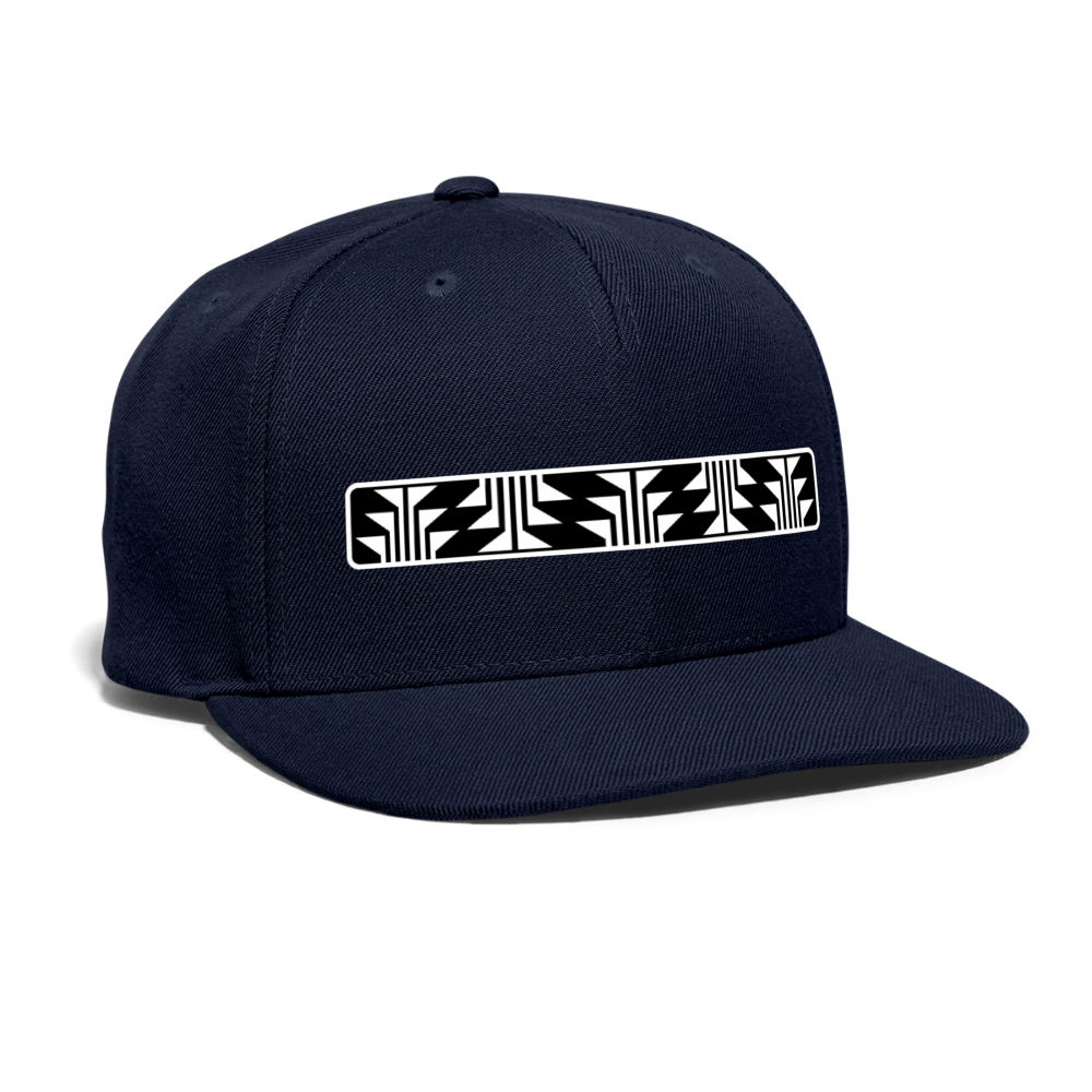 Frog Foot Panel Snapback Baseball Cap - navy