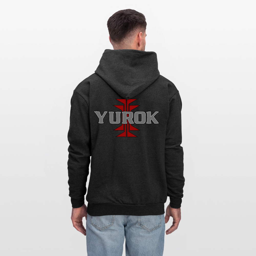 Yurok with Frogs Foot Men's Hoodie - charcoal grey