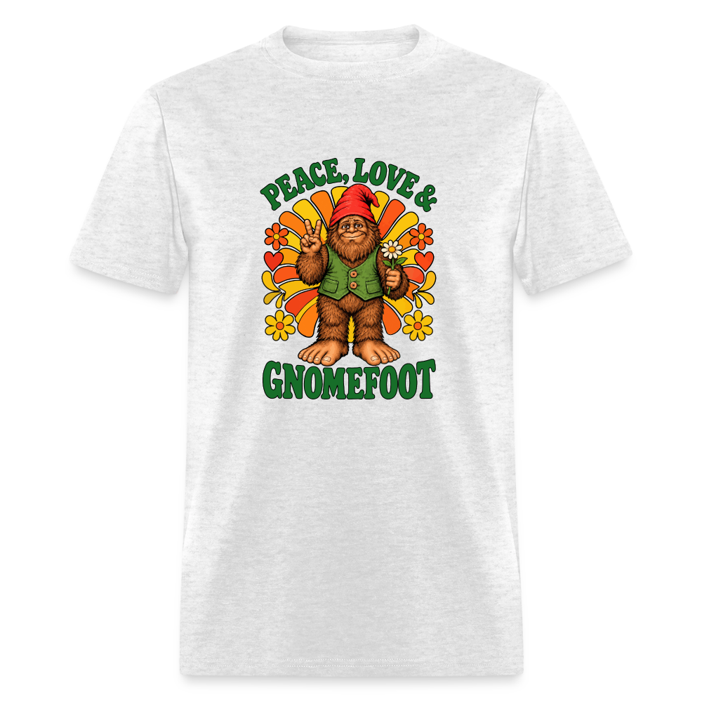 Peace Love and Gnomefoot Men's T-Shirt - light heather gray