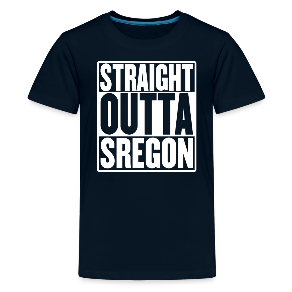 Straight Outta Sregon Kids' Premium T-Shirt - deep navy