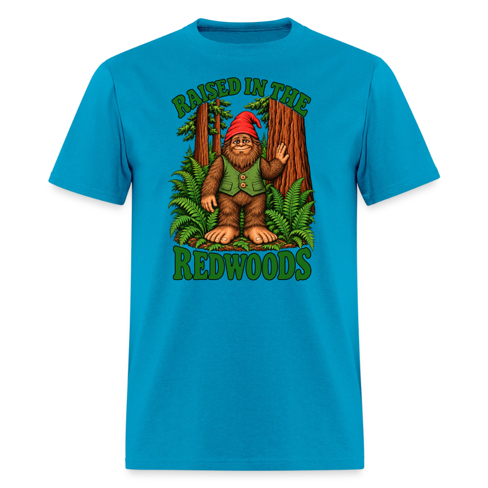 Gnomefoot Raised in the Redwoods Men's T-Shirt - turquoise
