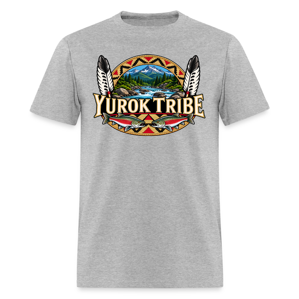 Yurok Tribe Salmon Men's T-Shirt - heather gray