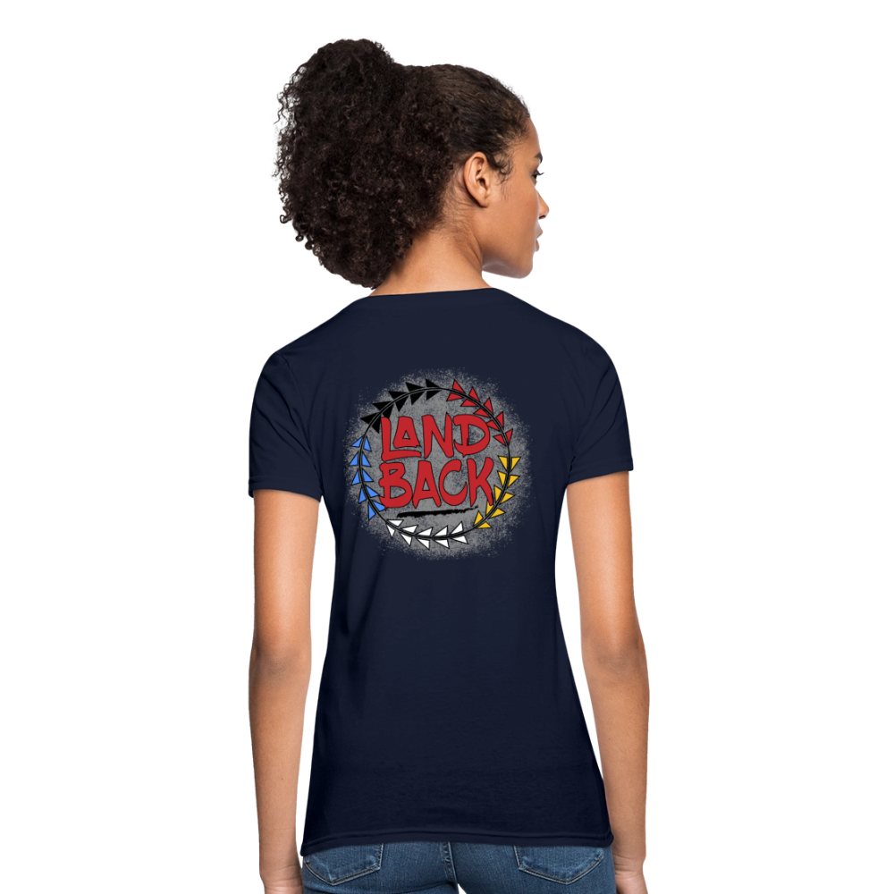 Land Back Women's T-Shirt - navy