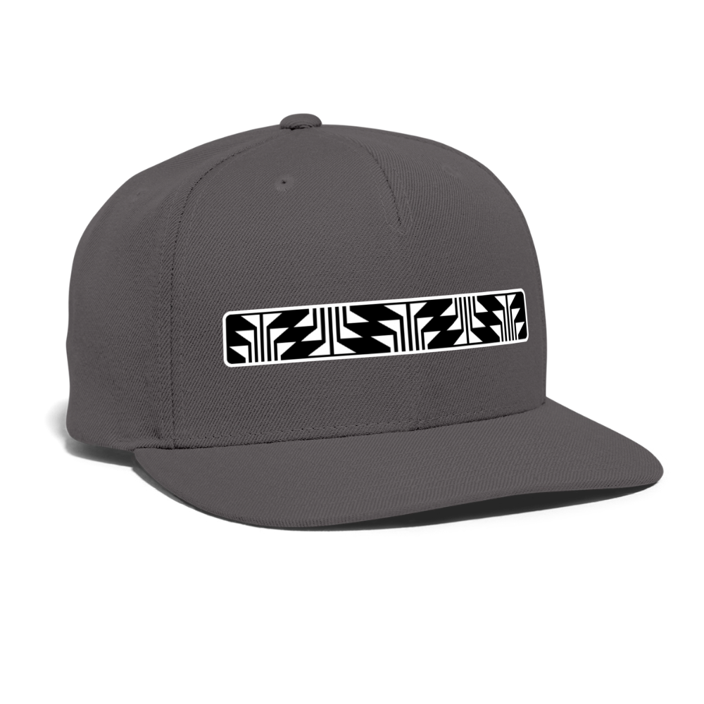 Frog Foot Panel Snapback Baseball Cap - dark grey
