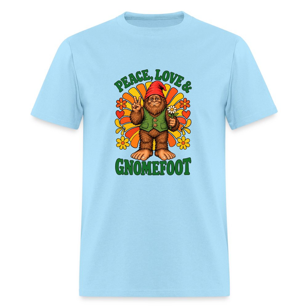 Peace Love and Gnomefoot Men's T-Shirt - powder blue