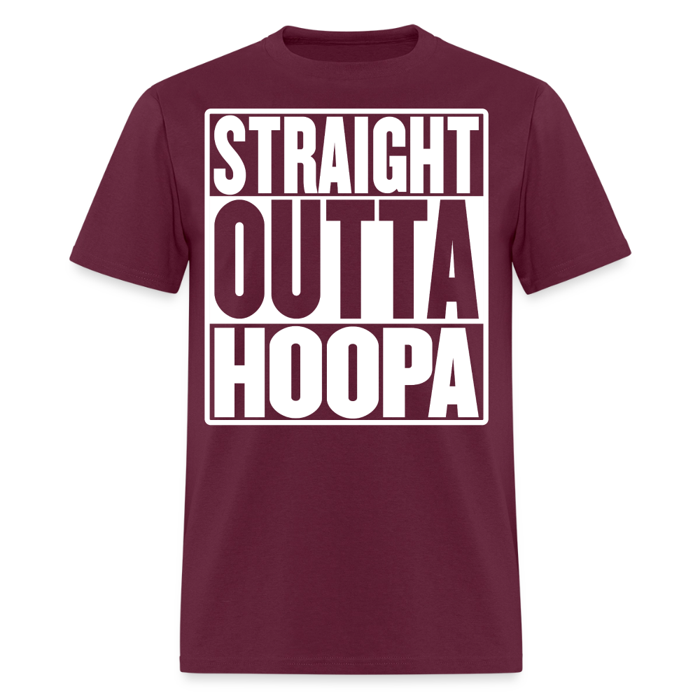 Straight Outta Hoopa Men's T-Shirt - burgundy