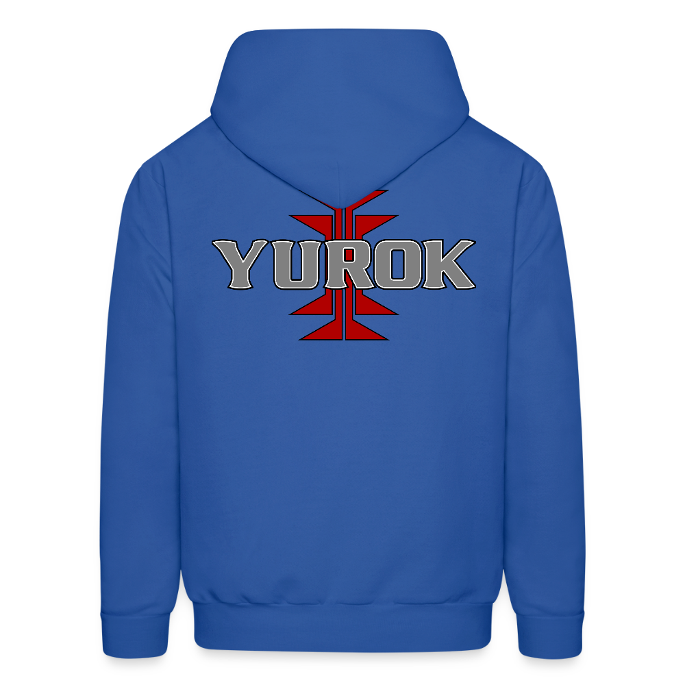 Yurok with Frogs Foot Men's Hoodie - royal blue