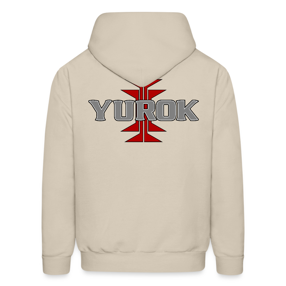 Yurok with Frogs Foot Men's Hoodie - Sand