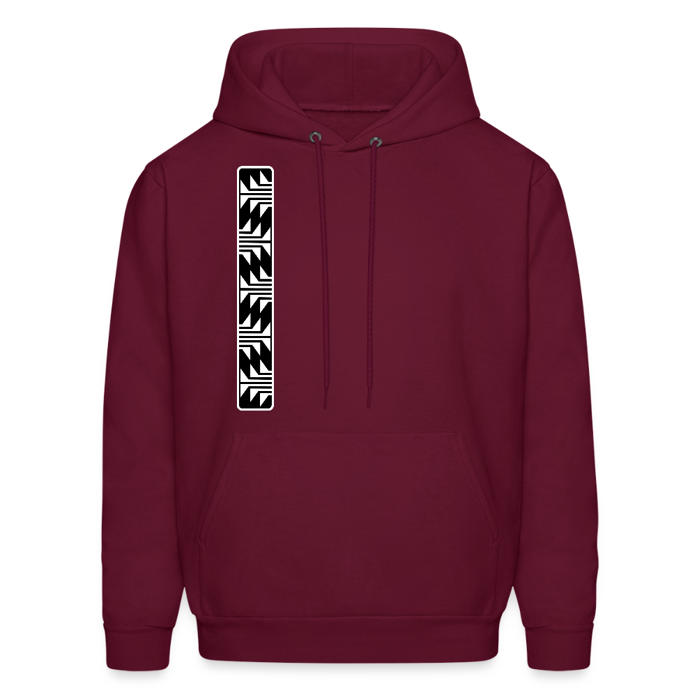 Frog Foot Panel Hoodie - burgundy