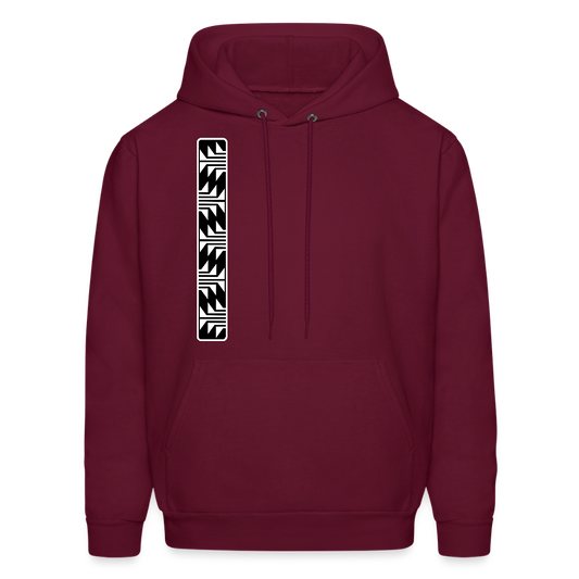 Frog Foot Panel Hoodie - burgundy