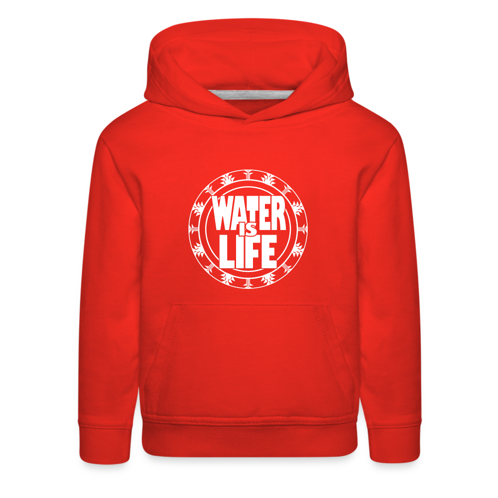 Water Is Life Kids‘ Premium Hoodie - red