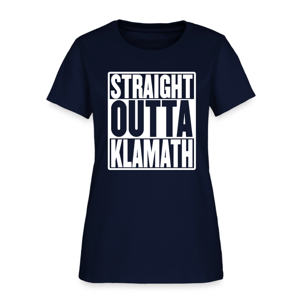 Straight Outta Klamath Women's T-Shirt - navy
