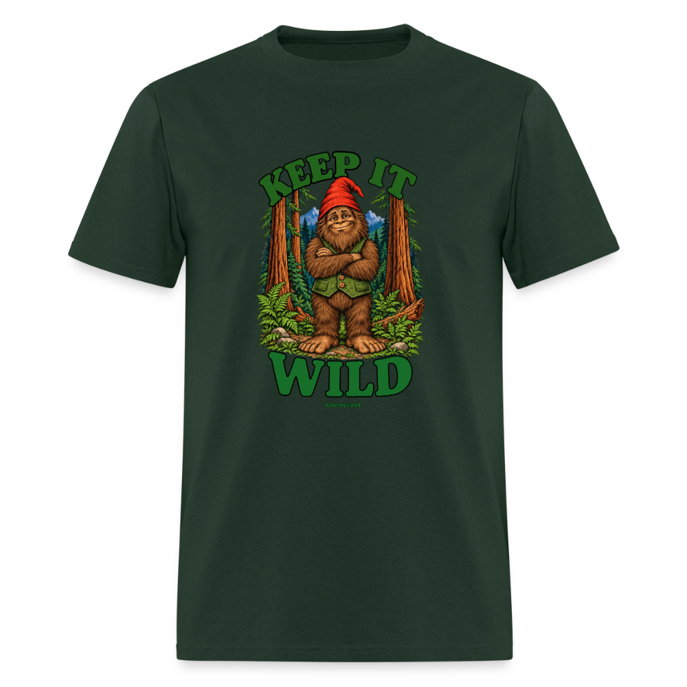 Keep It Wild Gnomefoot Men's T-Shirt - forest green