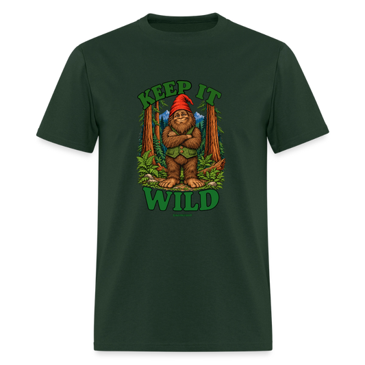 Keep It Wild Gnomefoot Men's T-Shirt - forest green