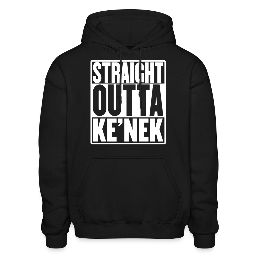 Straight Outta Ke’nek Heavy Blend Adult Hoodie - black