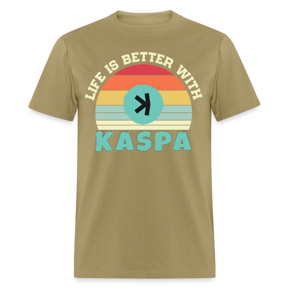 Life is better with Kaspa T-shirt - khaki